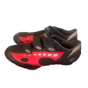 Forte Biking Cycling CR300 Shoes Sz 39 Men 6.5 Red Black Bicycling